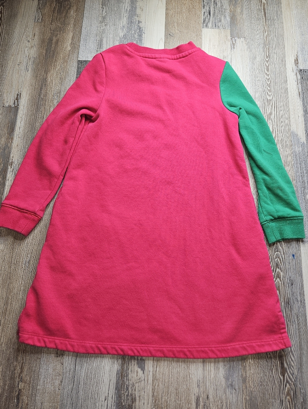 Mini Boden Girls 6-7 Pink Green Dragon Sweatshirt Dress - Picture 5 of 8